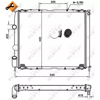 Radiateur, refroidissement du moteur NRF 58194