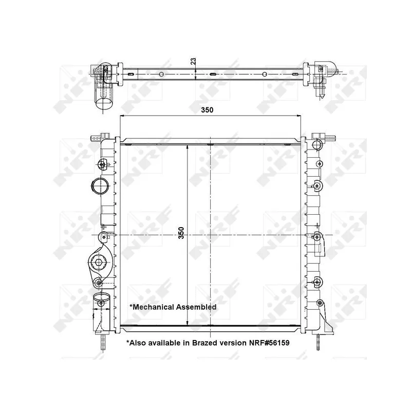 Radiateur, refroidissement du moteur NRF 58196