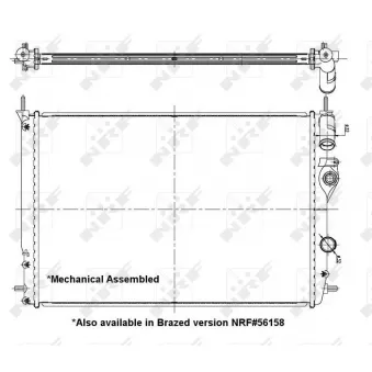 Radiateur, refroidissement du moteur NRF 58198