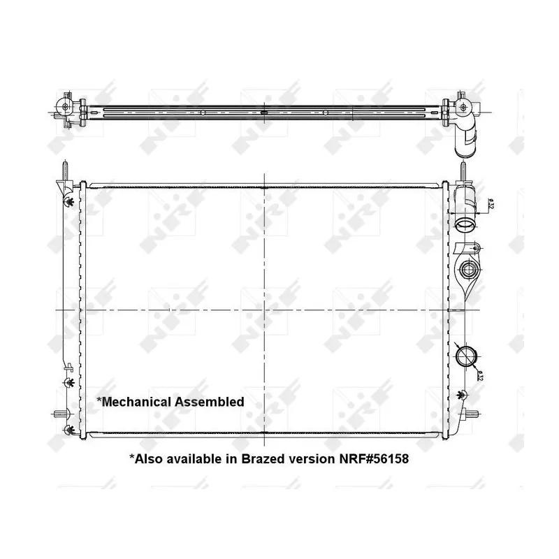 Radiateur, refroidissement du moteur NRF 58198