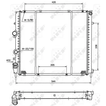 Radiateur, refroidissement du moteur NRF