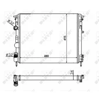 Radiateur, refroidissement du moteur NRF