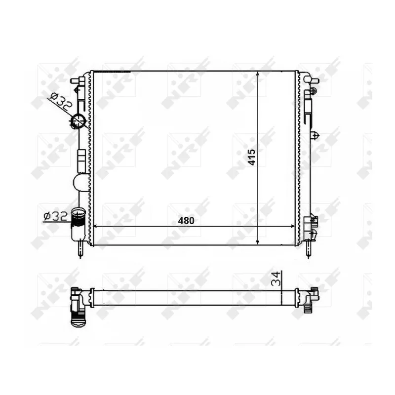 Radiateur, refroidissement du moteur NRF 58217
