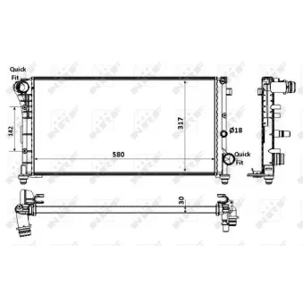 Radiateur, refroidissement du moteur NRF