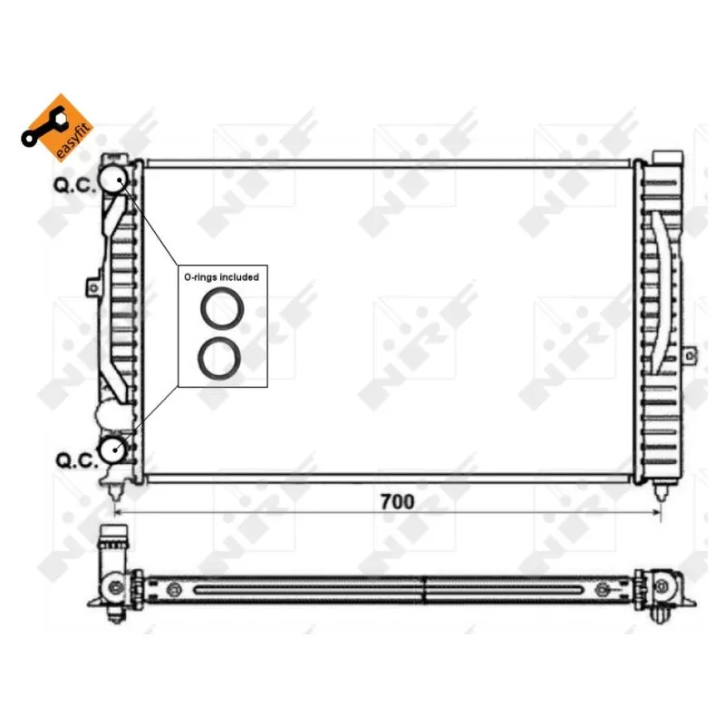 Radiateur, refroidissement du moteur NRF 58259