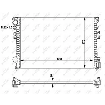 Radiateur, refroidissement du moteur NRF 58262