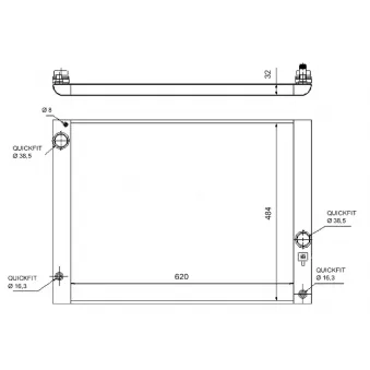 Radiateur, refroidissement du moteur NRF 58320