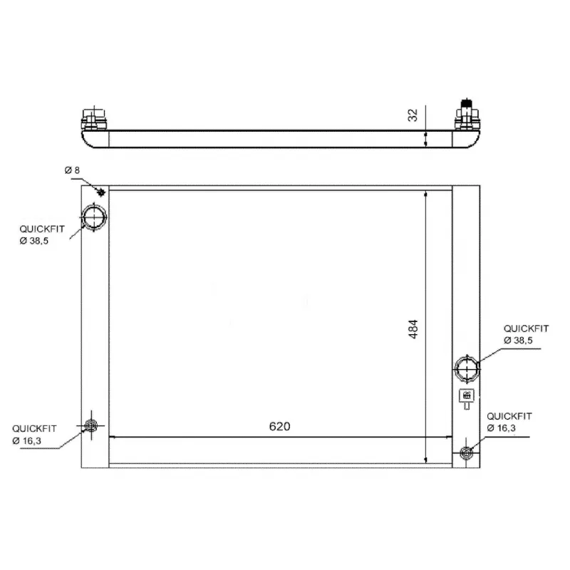 Radiateur, refroidissement du moteur NRF 58320