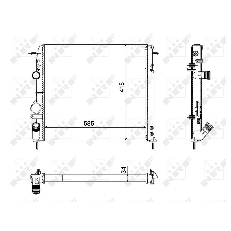 Radiateur, refroidissement du moteur NRF 58325