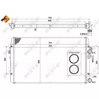 Radiateur, refroidissement du moteur NRF 58334