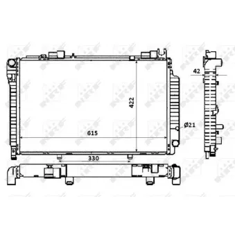 Radiateur, refroidissement du moteur NRF 58350