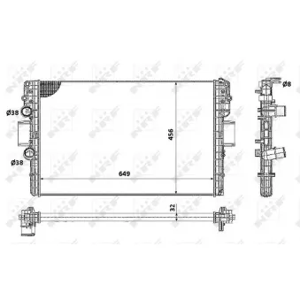 Radiateur, refroidissement du moteur NRF 58361