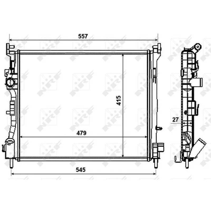 Radiateur, refroidissement du moteur NRF 58374
