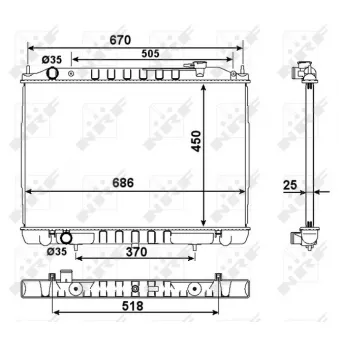 Radiateur, refroidissement du moteur NRF