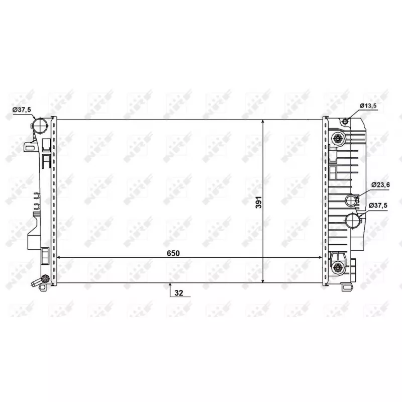 Radiateur, refroidissement du moteur NRF 58440