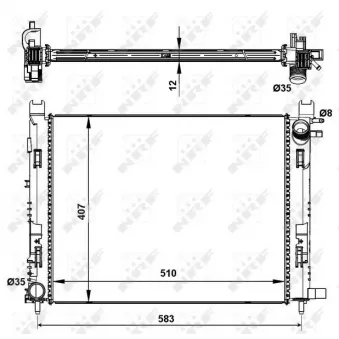 Radiateur, refroidissement du moteur NRF
