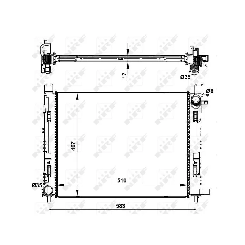 Radiateur, refroidissement du moteur NRF 58444