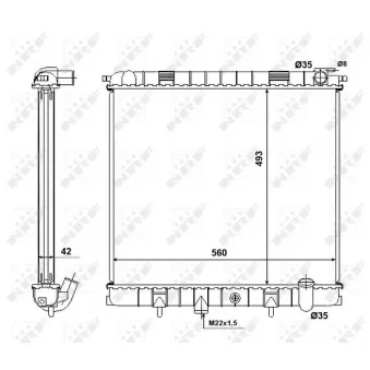 Radiateur, refroidissement du moteur NRF 58445