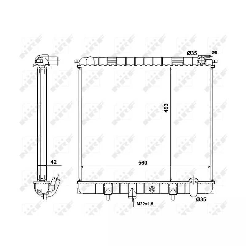 Radiateur, refroidissement du moteur NRF 58445