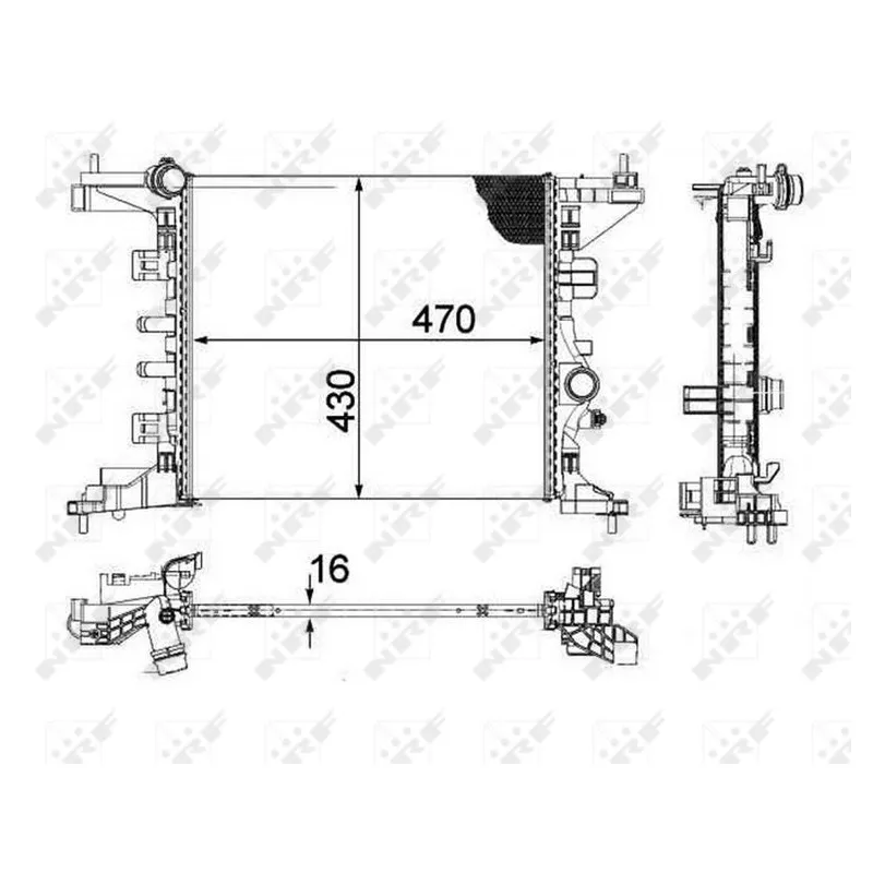 Radiateur, refroidissement du moteur NRF 58477