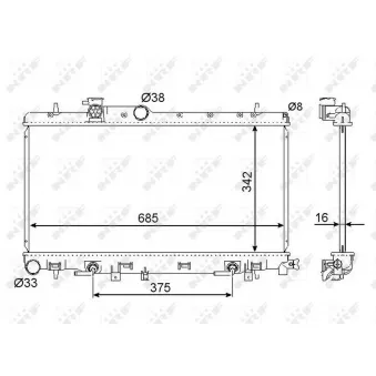 Radiateur, refroidissement du moteur NRF