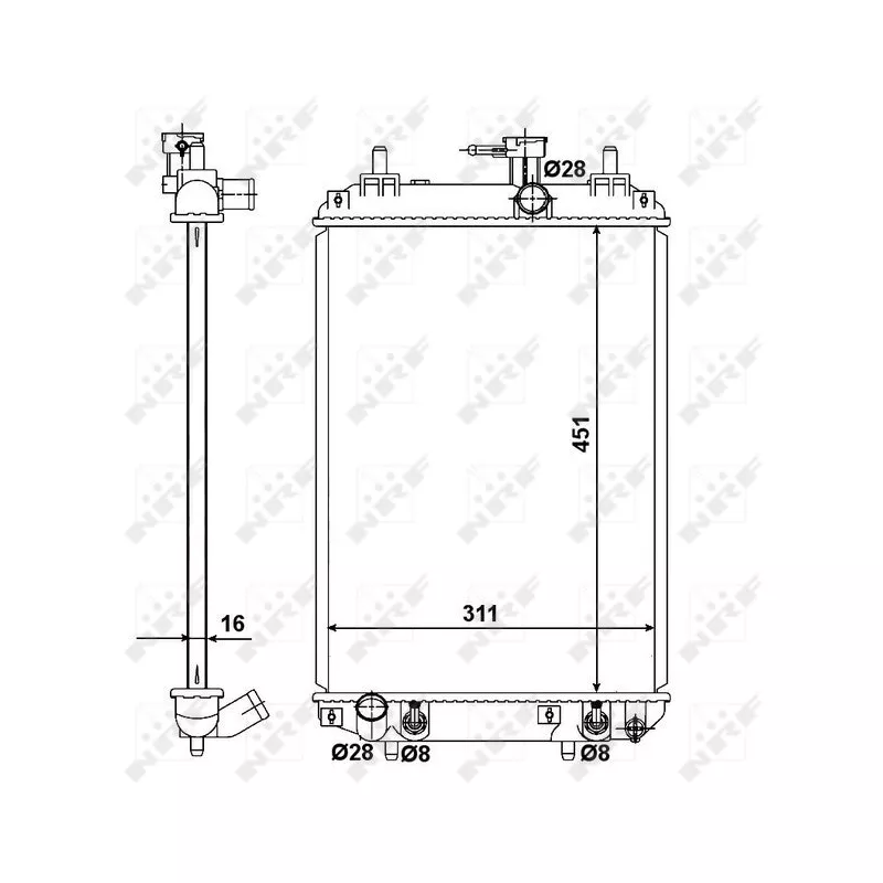 Radiateur, refroidissement du moteur NRF 58494