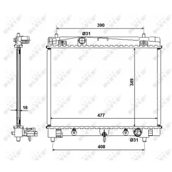 Radiateur, refroidissement du moteur NRF