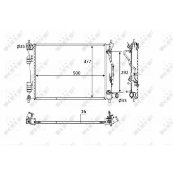 Radiateur, refroidissement du moteur NRF