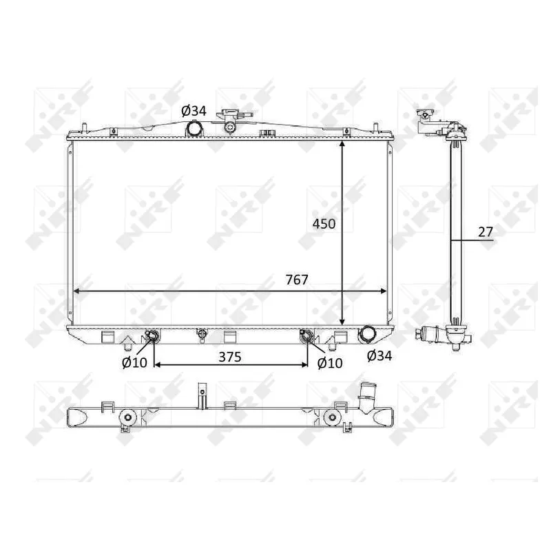 Radiateur, refroidissement du moteur NRF 58611