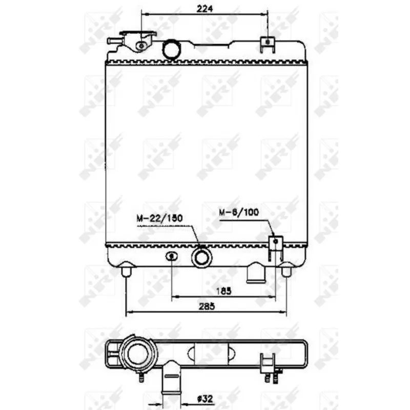 Radiateur, refroidissement du moteur NRF 58659