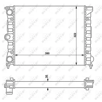 Radiateur, refroidissement du moteur NRF