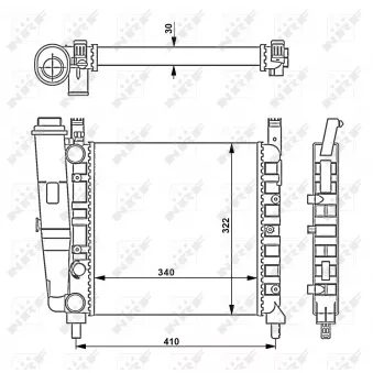 Radiateur, refroidissement du moteur NRF 58730