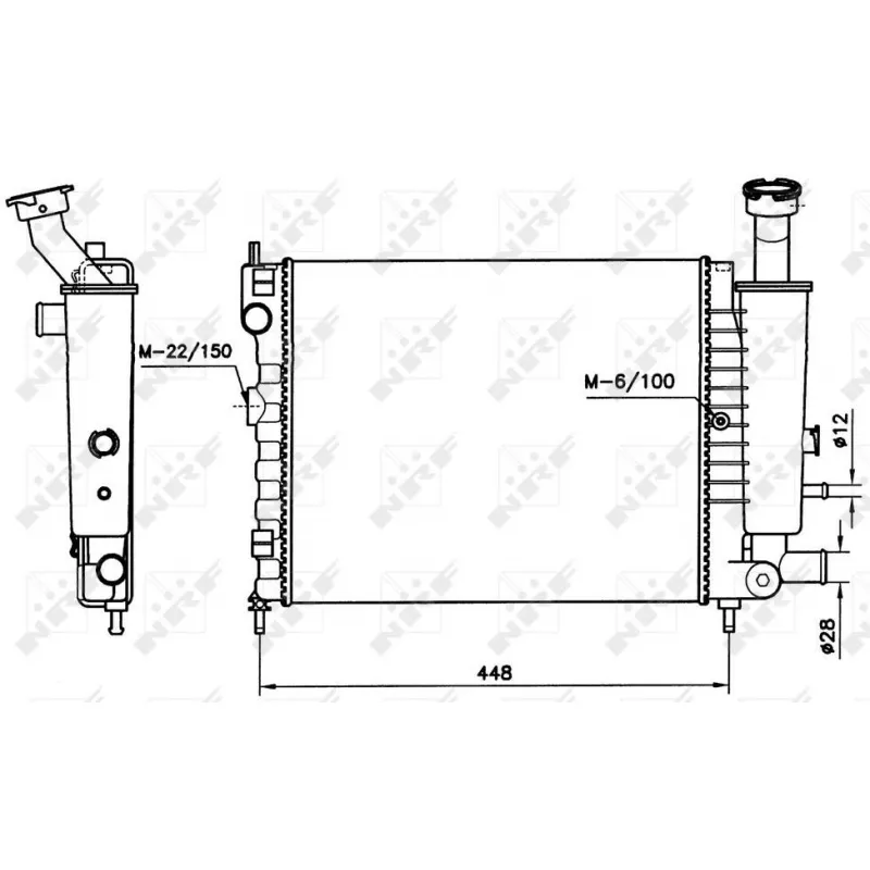 Radiateur, refroidissement du moteur NRF 58736