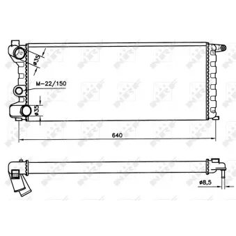 Radiateur, refroidissement du moteur NRF 58742