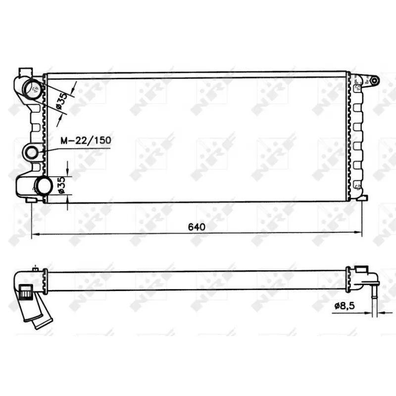 Radiateur, refroidissement du moteur NRF 58742