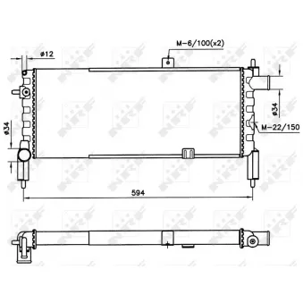 Radiateur, refroidissement du moteur NRF