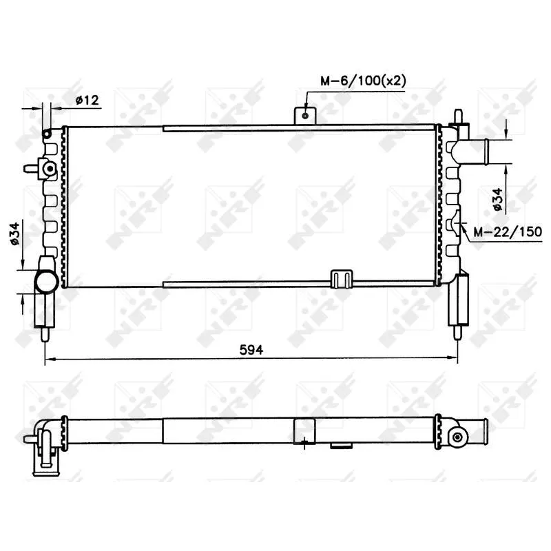 Radiateur, refroidissement du moteur NRF 58759