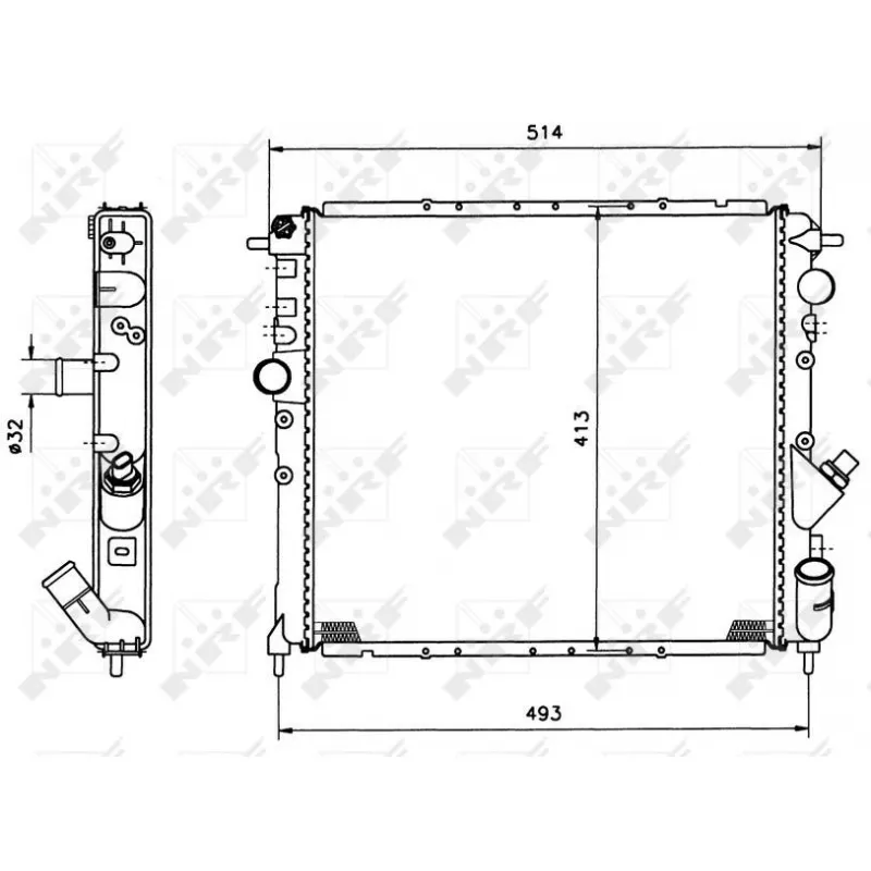 Radiateur, refroidissement du moteur NRF 58784