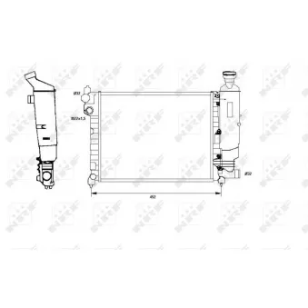 Radiateur, refroidissement du moteur NRF 58807