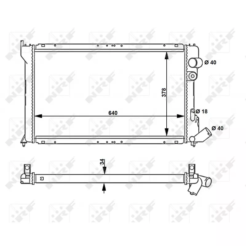 Radiateur, refroidissement du moteur NRF 58813