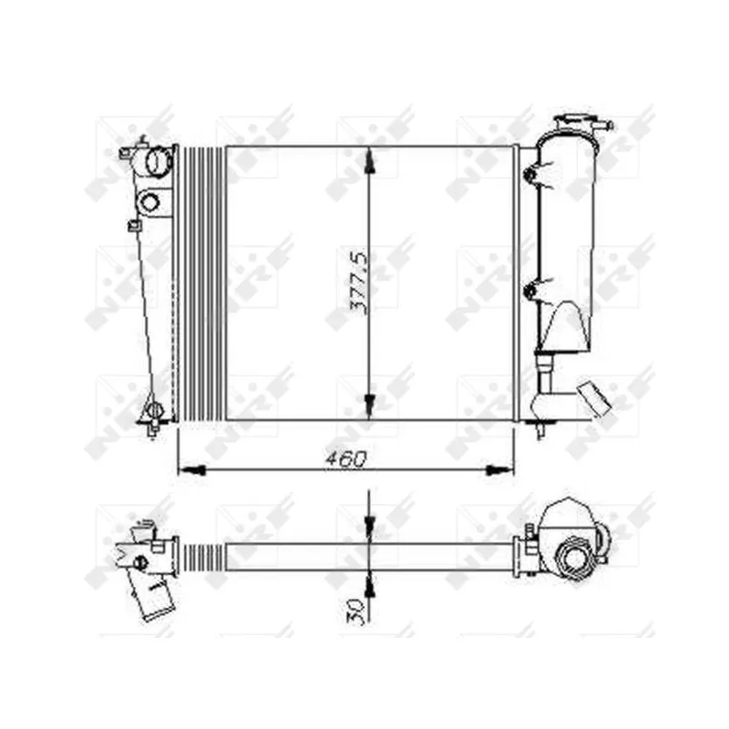 Radiateur, refroidissement du moteur NRF 58823