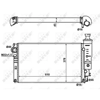 Radiateur, refroidissement du moteur NRF 58889