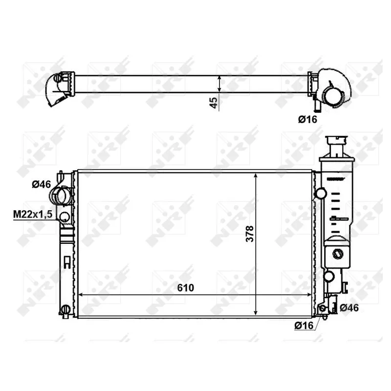 Radiateur, refroidissement du moteur NRF 58889