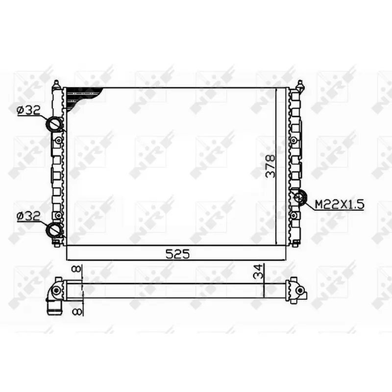 Radiateur, refroidissement du moteur NRF 58947
