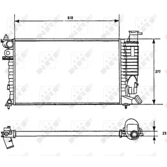 Radiateur, refroidissement du moteur NRF 58961