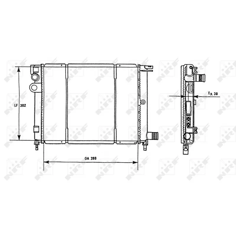 Radiateur, refroidissement du moteur NRF 58966