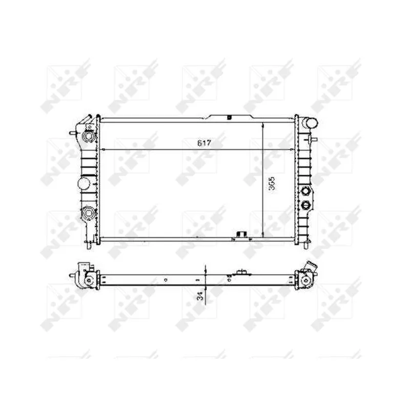 Radiateur, refroidissement du moteur NRF 58973