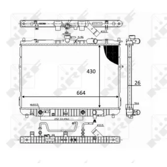 Radiateur, refroidissement du moteur NRF