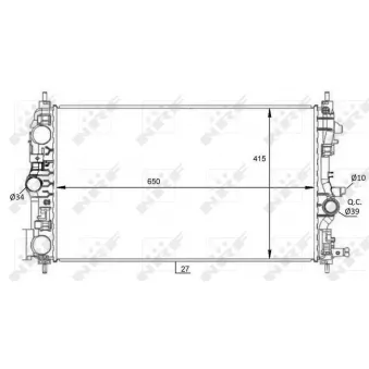 Radiateur, refroidissement du moteur NRF 59076