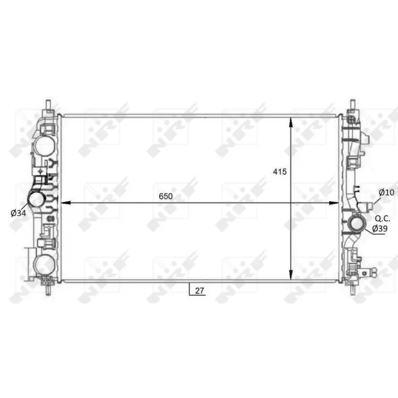 Radiateur, refroidissement du moteur NRF 59076